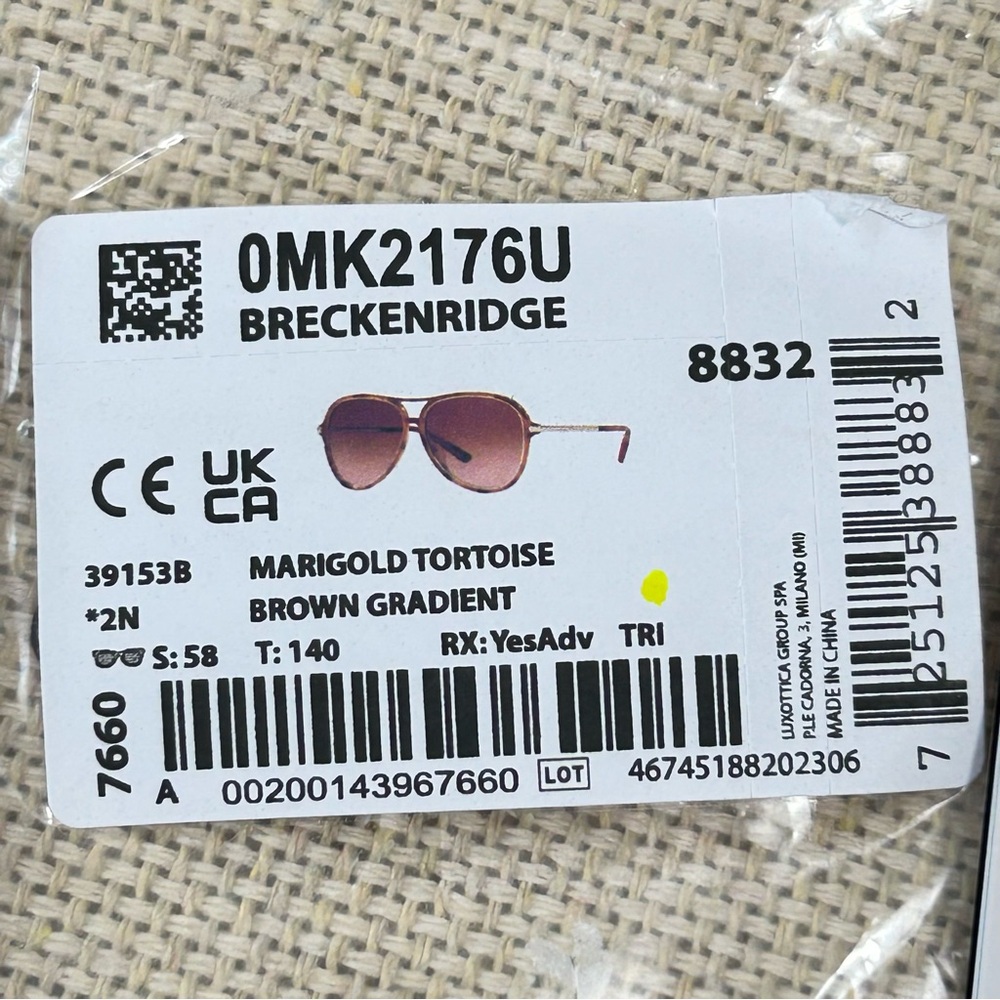 NEW MICHAEL KORS Breckenridge Round Tinted Sunglasses MK2176U Marigold Tortoise - Picture 7 of 9